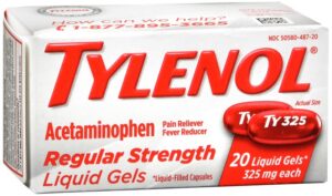 Tylenol Regular Strength Pain Reliever Liquid Gels 20ct