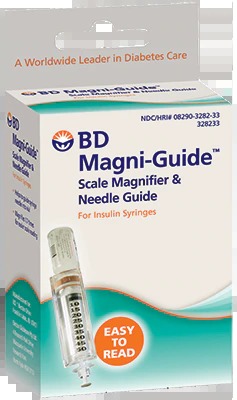 BD Magni-Guide Insulin Syringe Scale Magnifier