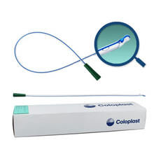Coloplast Self-Cath? Intermittent Catheter with Guide Strip  Coude Olive Tip  Funnel End  Latex-Free  16Fr
