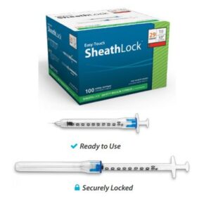 Easy Touch Tuberculin Sheathlock Safety Syringe 26g
