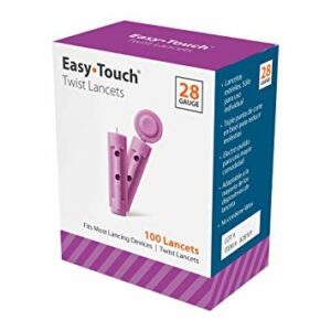 Easy Touch 28g Twist Lancet – 100/bx (828101)