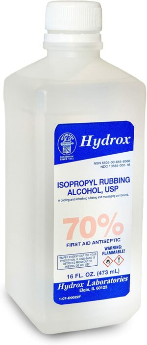 Hydrox Isopropyl 70% Rubbing Alcohol 16oz