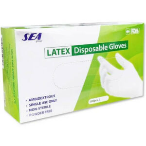 Large Latex Gloves 100/Box Non Sterile White