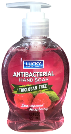 Lucky Antibacterial Soap Rasberry 7.5oz