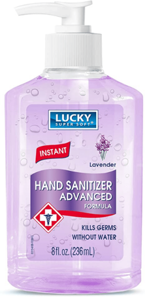Lucky Hand Sanitizer 8oz Pump Lavander 70%
