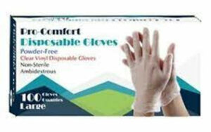Pro Comfort Vinyl Disposable Gloves Medium...