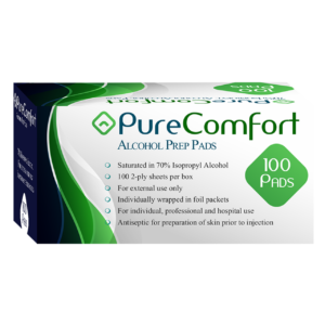 Home Aide Pure Comfort Alcohol Pads 100/Box