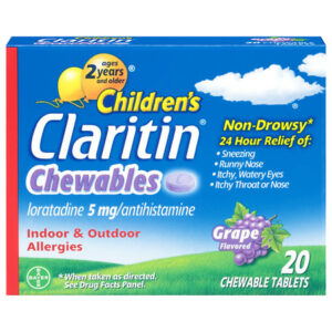 Claritin Children’s Grape Chewable tab 20’s