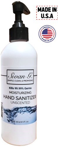 Sivan Mousturizing Hand Sanitizer 8.5oz 75% Unscented