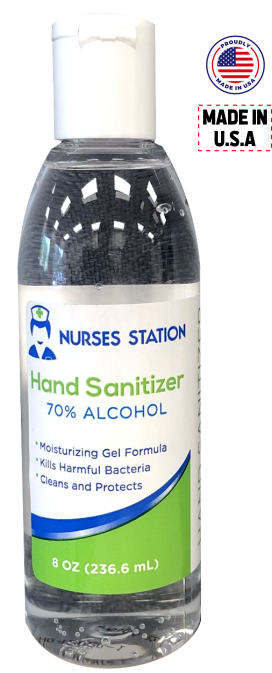 Nurses Station70% Sanitizer 8oz Made In USA