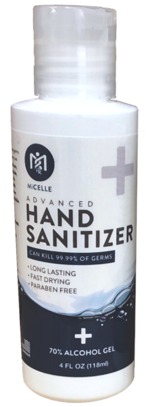 Micelle Hand Sanitizer 4oz 70% Alcohol...