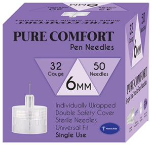 Home Aide Pure Comfort Pen Needles 32G 6mm 50cnt
